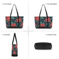 thumbnail image 6 of FORMRS Canvas Laptop Tote Bag for Women with 15.6" Computer Compartments Shoulder Handbag, Red Christmas Leaves, 6 of 7