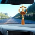 thumbnail image 6 of jiaping Buddha Statue Car Pendant ,Dangling Ornament Wood Tassel ,Car Hanging Decoration Yellow, 6 of 9