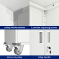 thumbnail image 6 of AOBABO 72” Locking Metal Garage Home Office Storage Cabinet w/Wheels, White, 6 of 13