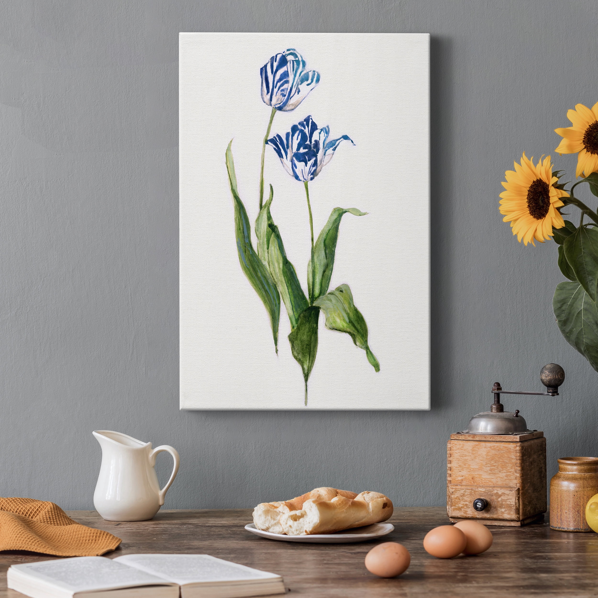Blue Lively Botanical II Premium Gallery Wrapped Canvas - Ready to Hang - 32 x 48