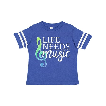 

Inktastic Life Needs Music- ocean colors Gift Toddler Boy or Toddler Girl T-Shirt