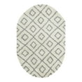 thumbnail image 3 of Unique Loom Trellis Shag Collection Area Rug - Ruth (5' 3" x 8' Oval Ivory/Gray), 3 of 11
