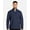 Classic Navy Heather, variant on NE725 Men's Spirit Textured Quarter-Zip Pullover-Black Heather-3XL