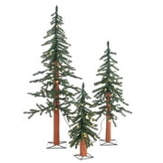 Gerson Set of 3 Pre Lit Warm White UL Alpine Trees