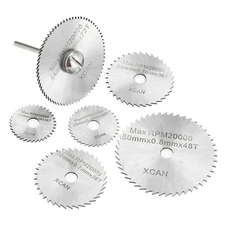 7pcs HSS Circular Saw Blades Rotary Cutting Tools Kit Set with 1/8