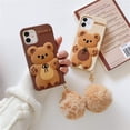 thumbnail image 5 of Phone Case for iPhone 14 Case Cute iPhone Case Teddy Bear Cartoon Phone Case with Keychain Creative iPhone Case Soft Silicone Bumper Shockproof Cover Protective Case for Women Girls, 5 of 14