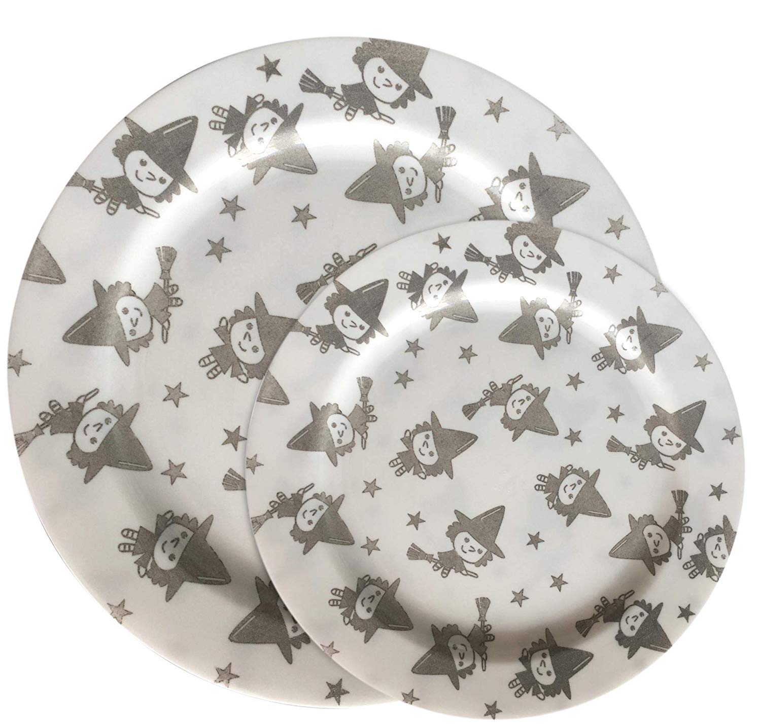 Party Joy 30Piece Plastic Dinnerware Set Halloween Plates Happy