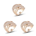 thumbnail image 2 of Guardurnaity Anillo de cristal para mujer compromiso estético boda moda nudillo joyería cumpleaños aniversario vacaciones regalo tamaño 7 Type1 NO1, 2 of 6