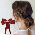 thumbnail image 5 of Unique Bargains Women's Elegant Ribbon Multi-layer Bow Hair Clips 3 Pcs Red, 5 of 5