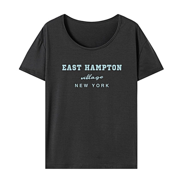 Camiseta para mujer de verano casual de moda con cuello redondo para acampar, trabajo, deportes de playa XL