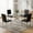 black chair, variant on Sumdeal 5-Piece Dining Table and Chair Set, for Four, Modern Kitchen Table, Tempered Glass Tabletop, Four Ergonomic PU Leather Chairs, Suitable for Family Dining Rooms, Restaurants, and Banquet Halls