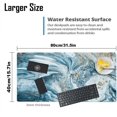 thumbnail image 6 of Desk Pad Large Keyboard and Mouse Pad for Laptop Computer, Desk Cover Protector, Desk Décor Accessories for Office Home Work Writing Gaming 31.5" x 15.7" - Blue White Marble, 6 of 6