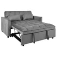 thumbnail image 4 of Convertible Sofa Bed,3-in-1 Pull Out Couch Bed with Reclining Backrest and Pillows,Sofa Bed Chair Full Convertible Sleeper Loveseat for Living Room, Home or Office(Dark Gray), 4 of 9