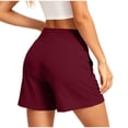 thumbnail image 4 of Tqcoqu Women's Hiking Shorts with Zipper Pockets,Lightweight Quick Dry Golf Shorts for Women Athletic Walking,Wine Women's S-XXL, 4 of 7