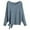 Blue, variant on Loose Fitting Plus Size Pullover Knit Batwing Sweater Top With Drawstring