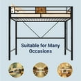 thumbnail image 6 of Allewie Metal Twin Size Loft Beds Frame with Stairs & Full-Length Guardrail, Space-Saving, Black, 6 of 7