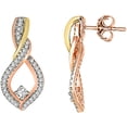 thumbnail image 2 of 1/3 Carat T.W. Diamond 10kt Two-Tone Twist Earrings, 2 of 2
