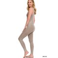 thumbnail image 3 of Zenana Women's Washed One-Piece Sleeveless Ribbed Exercise Sports Jumpsuits, 3 of 4