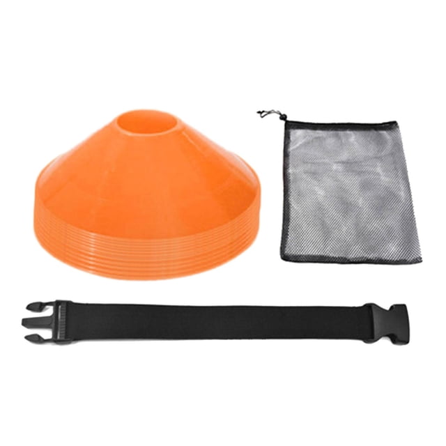 koolsoo Soccer Cones Durable Sports Cones Orange for Basketball Challenge Kids Games 12pcs