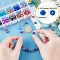 thumbnail image 2 of 8mm Glass Lampwork Beads for Beading Supplies 200pcs 10 Colors Crystal Crackle Beads, 2 of 9