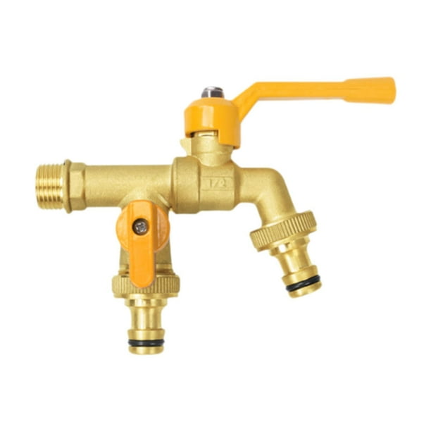 Grifo de cocina universal para lavadora con caños para exterior 2 boquillas