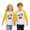 Yellow, variant on Ruyang Boys Girls Cotton Long Sleeve Shirts Cartoon Print Color Block Casual Tops Kids Classic Crewneck Tees Fall Winter Outfits