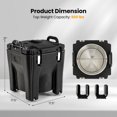 thumbnail image 3 of Gymax 32 QT 2PCS Portable Insulated Food Carrier Food Warmer w/ Stainless Steel Barrel, 3 of 9