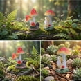 thumbnail image 5 of Linnome Easter Mushroom Themed Figurine Decor Spring Decor Home Tabletop Garden Decor Ornament, 5 of 9