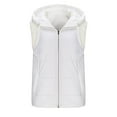 thumbnail image 5 of jtjvou Plus Size Puffer Vest Women Lightweight Hooded Quilted Sleeveless Jackets Winter Zipper Down Gilet Warm Waistcoat White S, 5 of 6