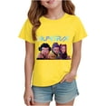 thumbnail image 1 of K pop Demon Chandail pour Filles, T-Shirt Graphique Mignon avec Dessin Animé, T-Shirt Tendance et Drôle, Chandail pour Enfants, Hauts Roses, Manches Courtes, Col Ras du Cou, 1 of 4