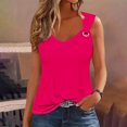 thumbnail image 2 of Buigttklop Womens Tank Tops 2024 Summer T Shirts V Neck Sleeveless Casual Loose Blouses, 2 of 4