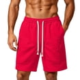 thumbnail image 2 of Hurxie Mens Athletic Shorts Running Shorts Quick Dry Workout Shorts 7"/ 9" Lightweight Gym Basketball Shorts Zipper Pockets Red,M, 2 of 5