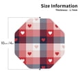 thumbnail image 2 of Kdxio Heart Plaid Funny Coasters,4 Pcs Leather Coasters,Housewarming Gifts,Protect Furniture from Water Marks Scratch and Damage, 2 of 8