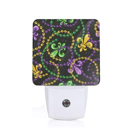 

Uemuo Mardi Gras6 Night Light Night Lights Plug into Wall Dusk to Dawn Sensor Warm White Led Night Light 0.5W-US