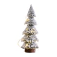 thumbnail image 2 of Rustic Tabletop Christmas Tree Small with LED Lights Snow Flocked Christmas Tree 29cm, 2 of 8