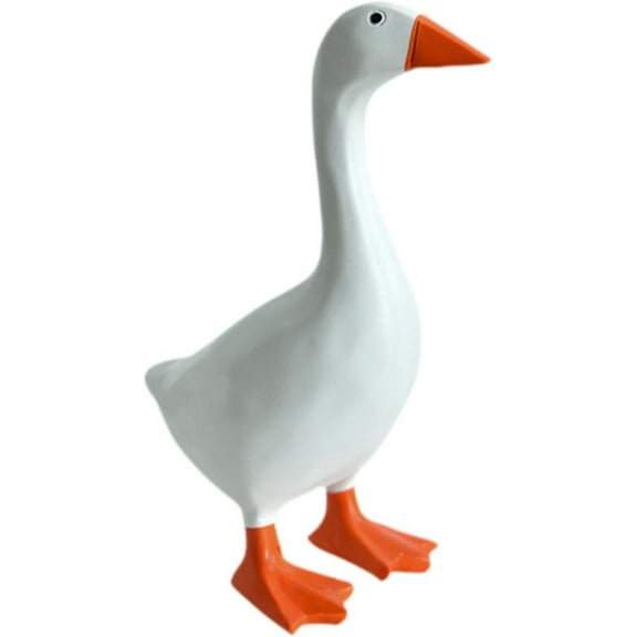 Minibee Desk Goose Key Holder, Cute Desktop Goose Statue Resin Duck Figurine, 6.5" Funny Keychain Hanger for Home Office Desk Decor