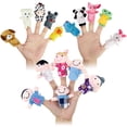 thumbnail image 1 of Set de marionetas Sealive, 16 unidades, terciopelo suave, 10 animales y 6 familias, 1 of 8