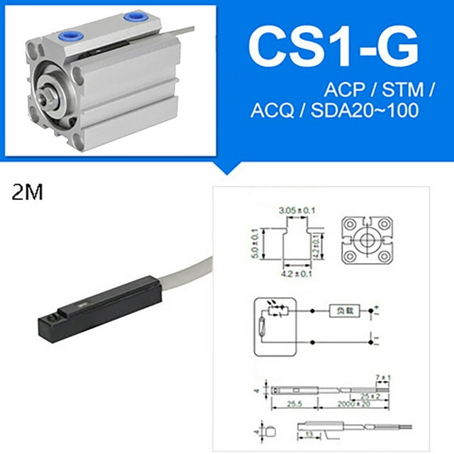 CS1S g U CS1MS25 DM9N Capteur d'Interrupteur Magnétique Reed pour Contrôle Magnétique