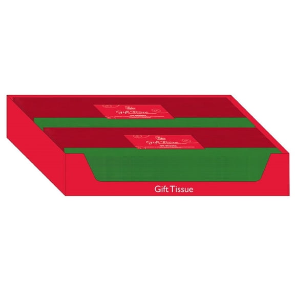 Express Design Group Gift Tissue Paper - Red & Green - 72 Sheets