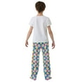 thumbnail image 4 of FORMRS Boys Pajama Pants with Pockets Size 6-8Y Kids Lounge Sleep Bottoms, Blue Checkered Daisy, 4 of 8