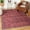 Garnet Red, variant on Distressed Floral Medallion Indoor Area Rug, Dark Walnut, 5' 7" x 8' 9"