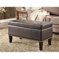 thumbnail image 3 of Convenience Concepts Designs4Comfort Ottoman Winslow en Cuir Synthétique Espresso, 3 of 3