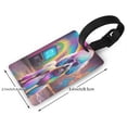 thumbnail image 2 of Kdxio Rainbow Poodle Urban Street Luggage Tags Privacy Cover ID Label Suitcase Tags Identifiers For School Bags,Suitcases, 2 of 7
