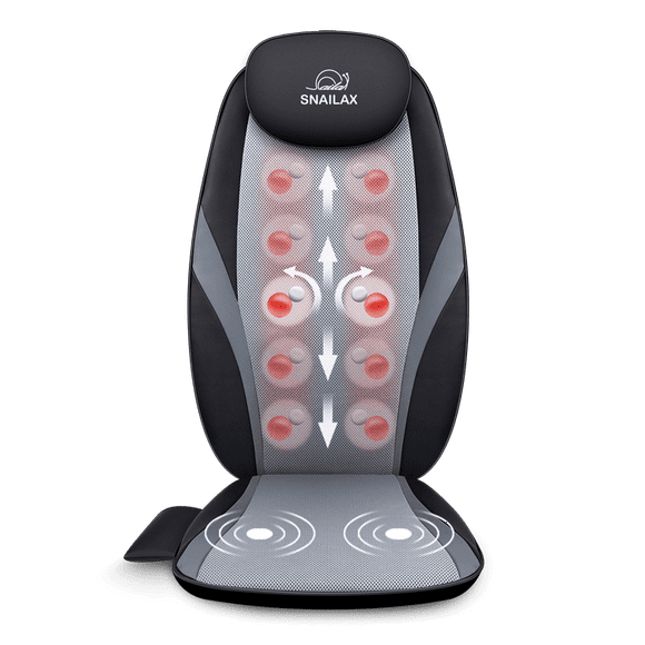 Snailax Masseur de Dos avec Chaleur, Coussin de Massage Électrique pour Tissus, Cadeaux