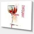 thumbnail image 2 of Vin Rouge sur Fond Blanc - Impression sur Toile Contemporaine, 2 of 4