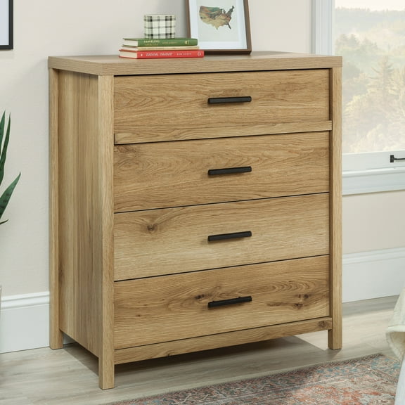 Erie Collection by Sauder 4-Drawer Bedroom Dresser, Timber Oak Finish