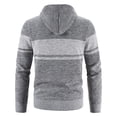 thumbnail image 2 of Gibobby Sueter para hombre con cierre completo Cárdigan con cuello para hombre, chamarra de invierno(Gris,XG), 2 of 4