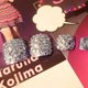 thumbnail image 4 of Puntas de uñas postizas HUOGUO Fashion con purpurina para pies, 24 unidades, 4 of 5