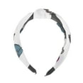 thumbnail image 4 of Unique Bargains 1 Pc Grace Little Man Pattern Wide Cross Knot Headbands for Women White, 4 of 6