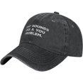 thumbnail image 2 of Funny Hat That Sounds Like A You Problem Hat for Women Dad Hat Graphic Hat, 2 of 7
